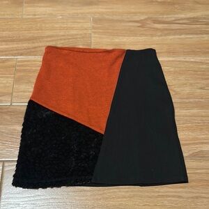 Stylish Orange and Black Women's Skirt